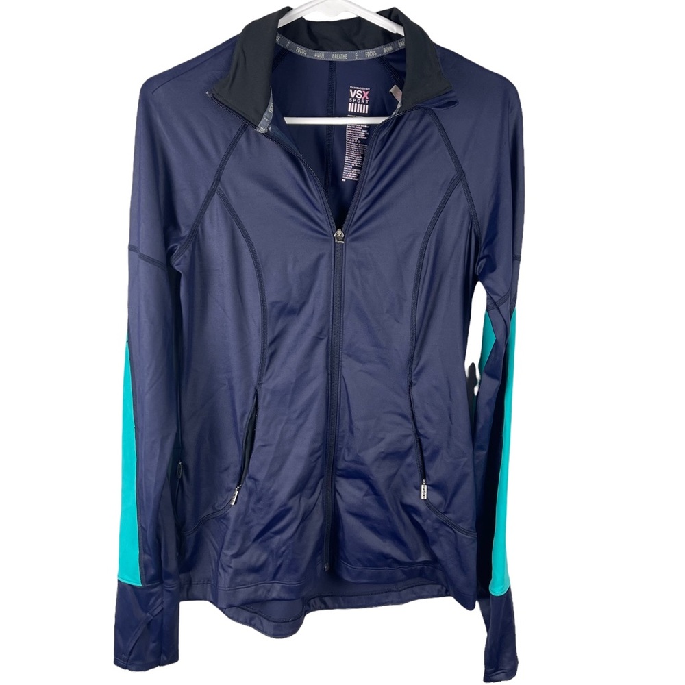 VSX Sport Victorias Secret Knockout Full Zip Athletic Jacket Indigo sz M